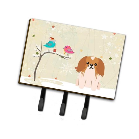 Jensendistributionservices Christmas Presents Between Friends Pekingnese Red & White Leash or Key Holder MI2100717